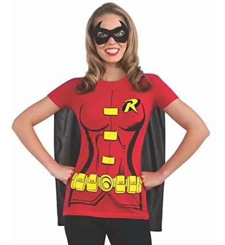 Rubie's Costume Dc Comics Robin - Camiseta Para Mujer Con Ca