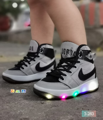 Zapatos Botas Deportivos Niño Con Luces Corte Alto