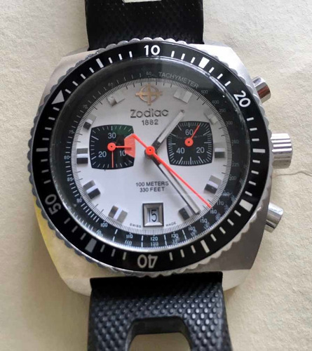 Relógio Zodiac Chronograph Seadragon Branco