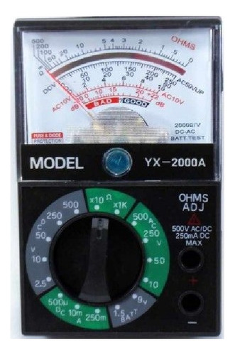 Multimetro Analógico 2kohm/volt Yx2000