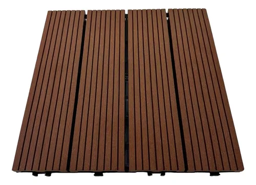 comprar Baldosa Deck Panel Wpc Piso Modular Encastrable Símil Madera