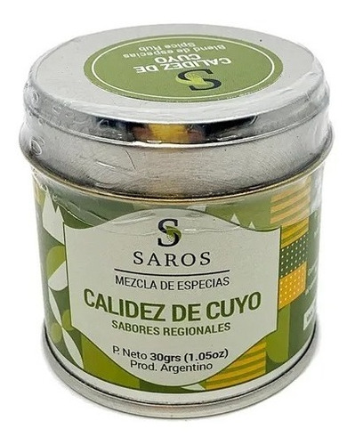 Lata De Blend De Especias Calidez De Cuyo Saros De 30 G 
