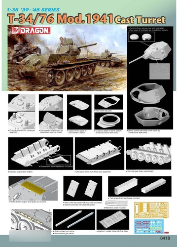 T-34/76 Mod.1941 Cast Turret 1/35 Dragon 6418
