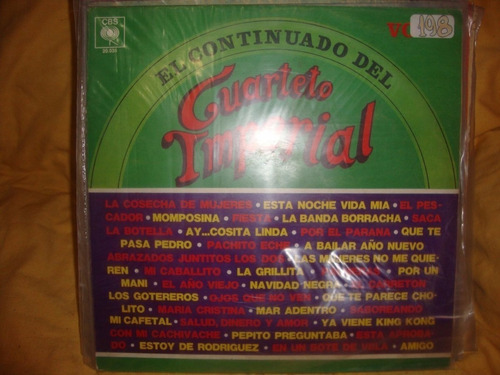 Vinilo Cuarteto Imperial El Continuado Volumen 2 C1