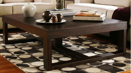 Imagen 4 de 4 de Mesa De Centro Minimalista De Madera, Estilo Rústico Natural