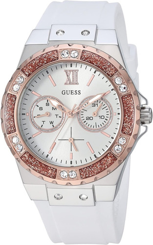 Guess Reloj Multifunción Blanco Oro Rosa