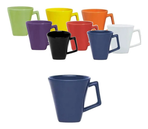 Taza Jarro Cerámica Chica Oxford Colores Pettish Online Vc Color Azul