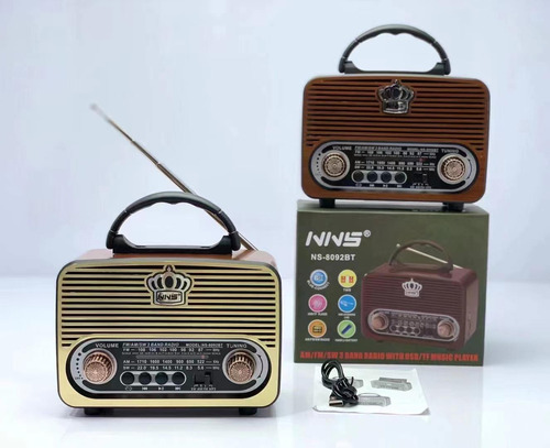 Bocina Bluetooth Radio Recargable Retro Portatil Vintage1998