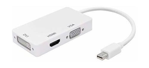 Adaptador Mini Dp A Hdmi, Dvi, Vga 3 En 1 Yacsejao 4k Mini D