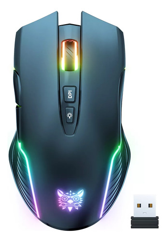 Mouse Gamer Inalambrico Onikuma 7 Botones 3600dpi Rgb Recarg
