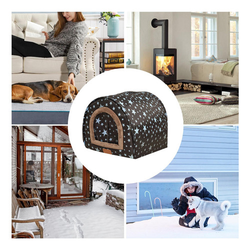 Casa Para Perros Interior Con Puerta Casa De Invierno Para M