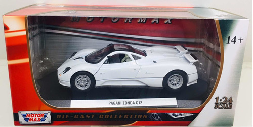 Miniatura Pagani Zonda C12 Branco Motormax 1/24