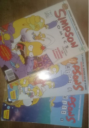 Lote Historietas Simpson Comics Bongo - 2 Ovni + 1 Vid 