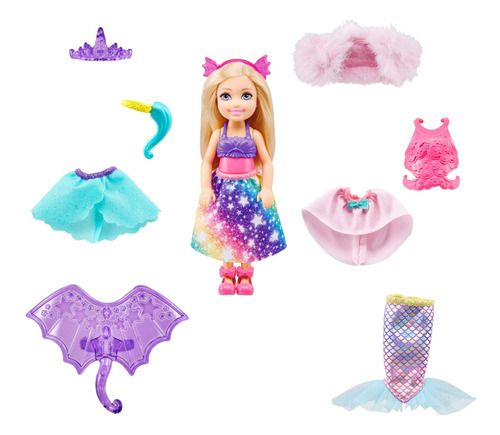 Barbie Dreamtopia Chelsea - Juego De Muñeca Y Disfraz Con .