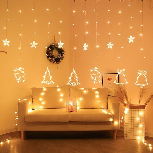 Luces Navidad Guirnalda Cascada Arbol Luz Led 3metro Decora