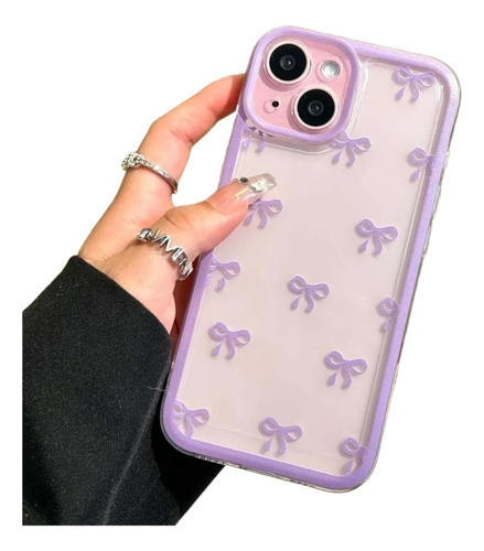 Funda For Teléfono Móvil Con Lazo Azul Compatible Con iPhone 15, Pro Max