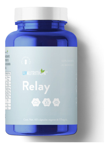 Liv Nutrition - Relay Con 60 Cápsulas De  575 Mg Sabor Sin Sabor