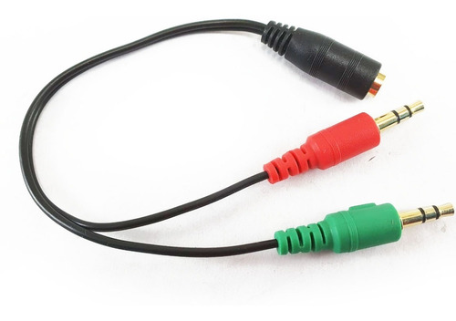 Cable 2 Mini Plug 3.5mm Estereo A 1 Jack 3.5 Mm 4polos
