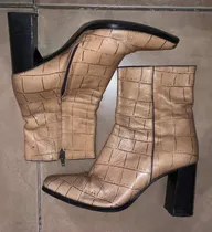 Comprar Botas Paruolo De Cuero Beige Media Caña Talle 40