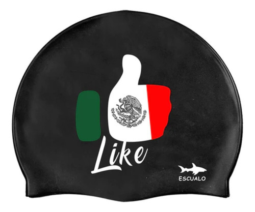 Gorra Natación Adulto Modelo Like Mex - Escualo Color Negro Diseño de la tela Estampado Talla unitalla