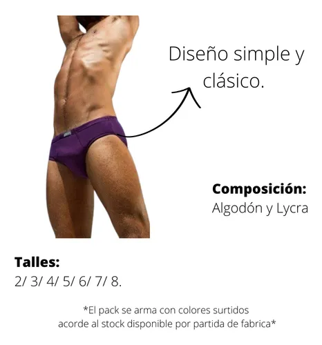 Slip Hombre Talles Especiales Algodón Con Toalla Ritmo 1101