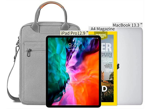 Bolso @ iPad Pro 12.9 2018 2020 2021 M1 Pioner Bag Grey