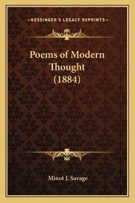 Libro Poems Of Modern Thought (1884) - Minot J Savage