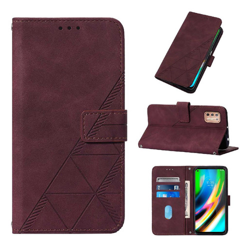 Caso Para Motorola Moto G9 Más Flip Folio Libro Protector