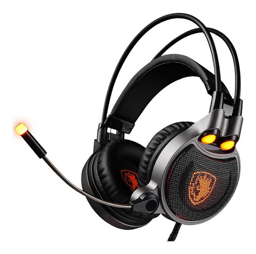 Auricular Gamer Sades R1 Usb 7,1 Microf. Luz Led 