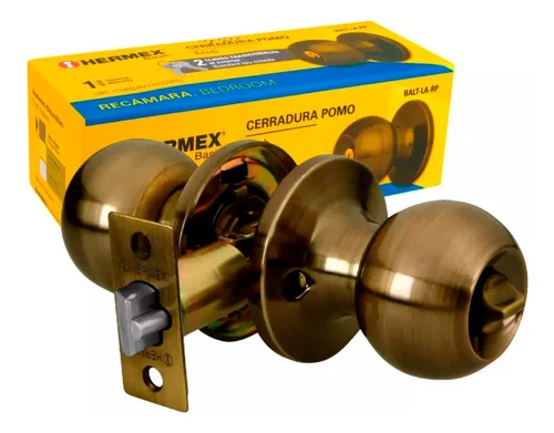 comprar Cerradura Pomo, La, Recámara, Tubular, Hermex, 23659