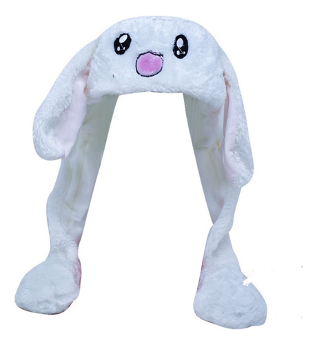 Gorro De Conejo De Peluche For Niños Con Orejas De Conejo