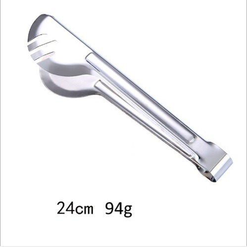 Pinzas Tenazas De Acero Inoxidable Asado Pan Carnes 24cm