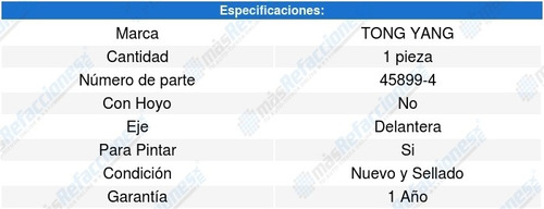 Defensa Tong Yang Delantera Volkswagen Pointer 06 A 09