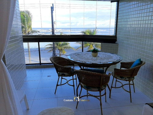 Imagem 3 de 13 de Apartamento Mobiliado De Frente Mar Venda Mongaguá - Ap0251-1
