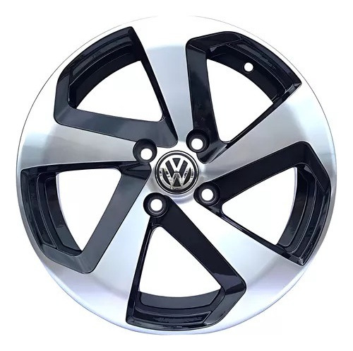 Rodas Vw Gol Voyage Aro 14 (jogo) 4x100 +bicos Cor Preto Com Diamantado