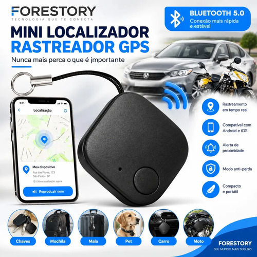 Mini Localizador Rastreador GPS Bluetooth para Android IOS Smart Tag Rastreador Antiperda Chaveiro Localizador Objetos rastreador para Ch...