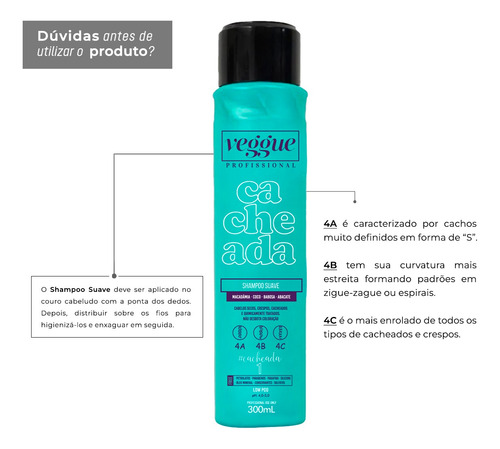 Veggue Shampoo Cabelos Cacheados 300ml