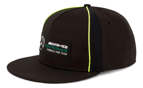 Jockey Mercedes Amg Petronas Motorsport Plana Gorra Negro