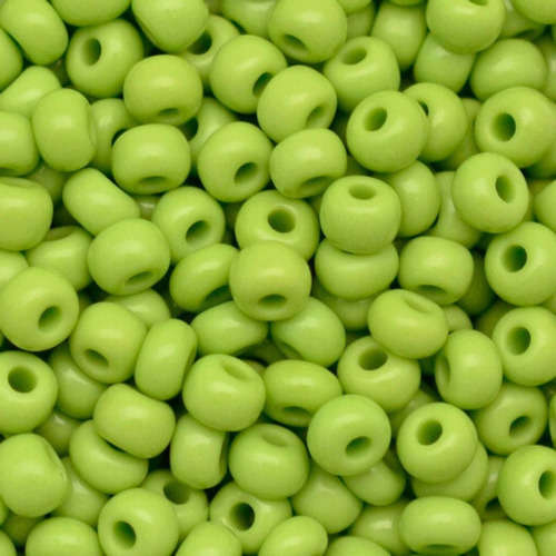 Miçangão Leitoso 6/0 Preciosa Jablonex Guias Brajas Proteção Comprimento 4.1 Mm Cor Verde-claro Diâmetro 4.1 Mm