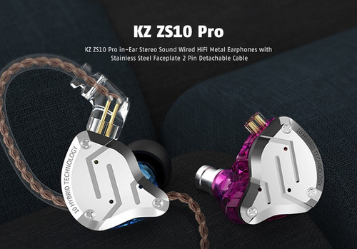 Imagen 5 de 8 de Auriculares In Ear Kz Zs10 Pro Monitoreo 5 Vias Nuevo Modelo