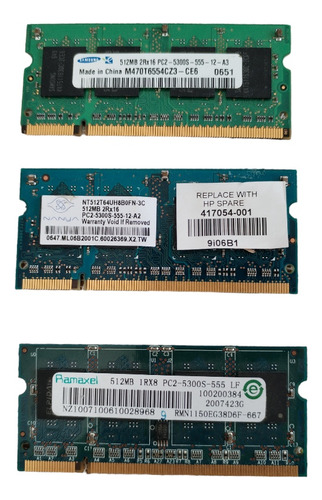 Memoria Pc2 Ram 3 X 512 Mb 