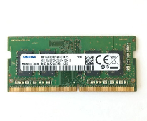 Imagem 1 de 2 de Memoria Ram Samsung Ddr4-2666 4gb 1rx16 Pc4 M471a5244cb0-ctd