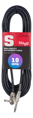 Cable Para Guitarra Bajo Teclado De Plug A Plug Angular 10mt