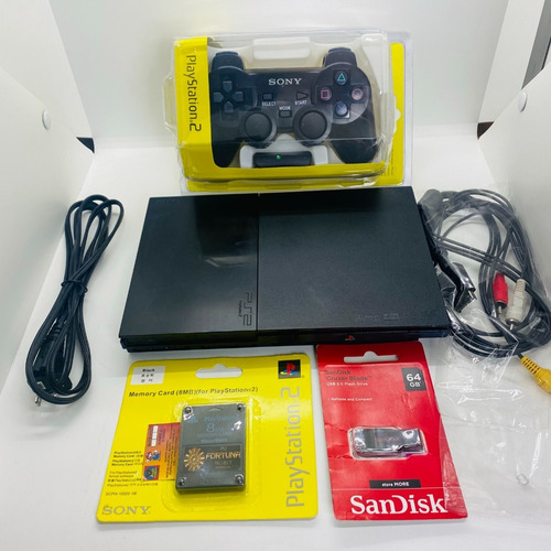Ps2 Personalizado + 1 Control+ 500 Juegos + Flash64 + M Card