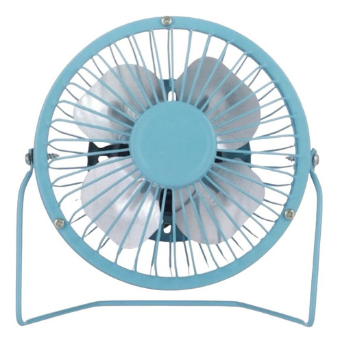 Ventilador De Escritorio Mini Shadiao - Frescura Compacta 33.02 Cm 2.5 Azul Claro Plata Metal 4