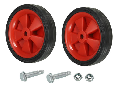 2x Ruedas De Aire Compresor De Aire Casters De 148 Cm Rojo