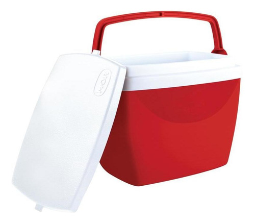 Caja térmica de polipropileno rojo de 6 litros, 8 latas, más