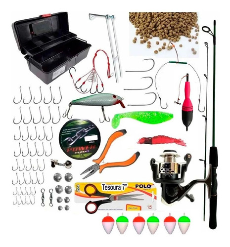 Imagem 7 de 7 de Tralha De Pesca Completo Vara Molinete Maleta Pronto P/ Uso