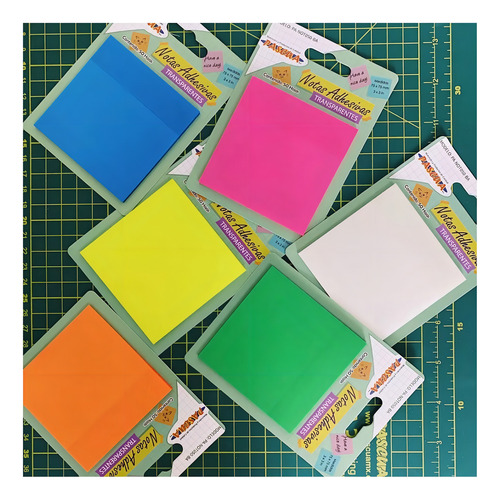 Block Notas Adhesivas Transparentes,pascua 3x3 In, 50 Hojas. Color Blanco