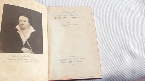 Complete Poetical Works Of Percy Bysshe Shelley Oxford 1927